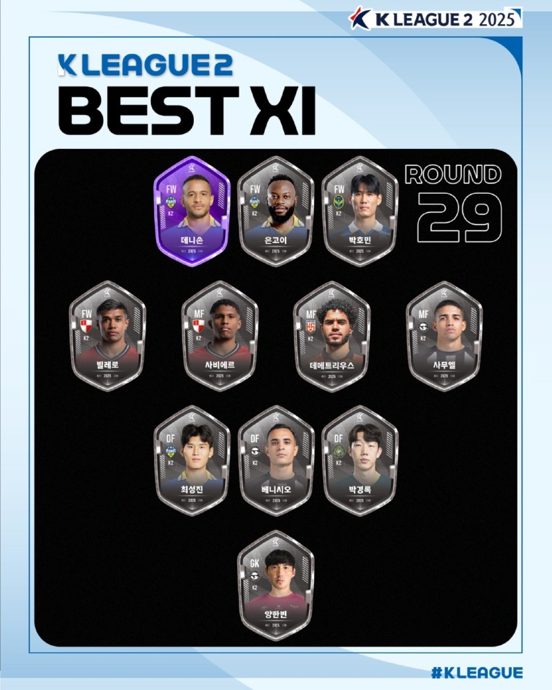 [KLO MVP - BNN - BEST TEAM] 하나은행 K리그2 2025 MVP - B11 - 베스트 팀 Round 29 </div></body></html>